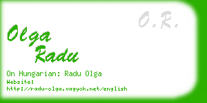 olga radu business card